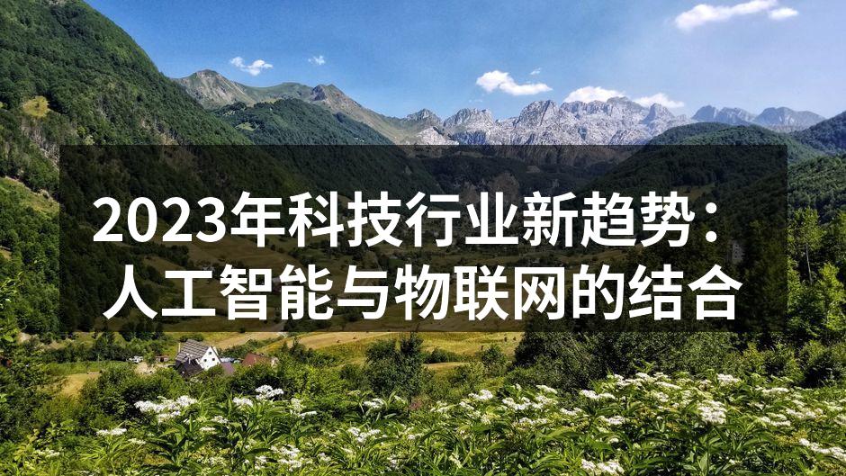 2023年科技行业新趋势：人工智能与物联网的结合